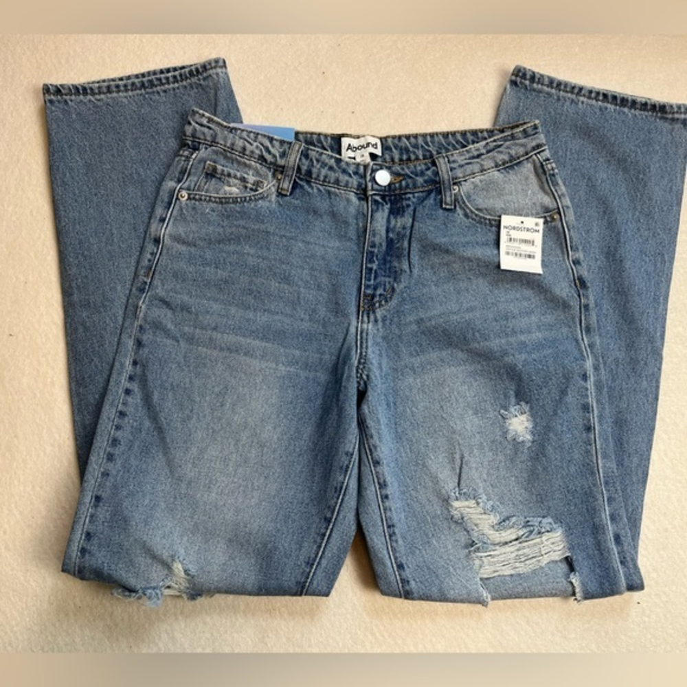 Abound Distressed Straigh Leg Jeans Sz‎ 28